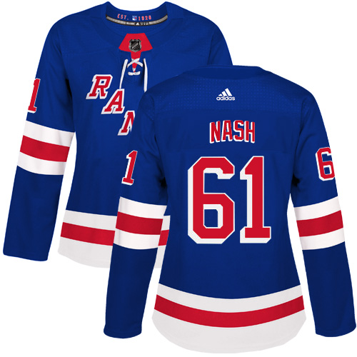 Personalized Women’s New York Rangers #61 Rick Nash Royal Blue Home Authentic Stitched NHL Jersey