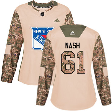Personalized Women’s New York Rangers #61 Rick Nash Camo Authentic 2017 Veterans Day Stitched NHL Jersey