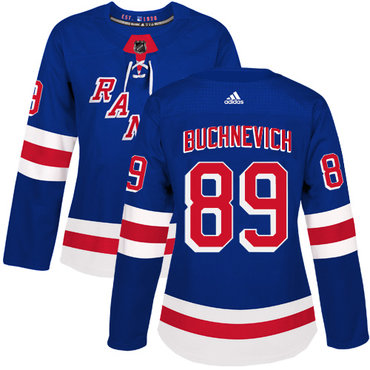 Personalized Women’s New York Rangers #89 Pavel Buchnevich Royal Blue Home Authentic Stitched NHL Jersey