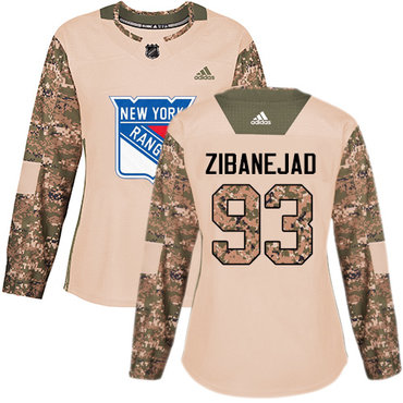 Personalized Women’s New York Rangers #93 Mika Zibanejad Camo Authentic 2017 Veterans Day Stitched NHL Jersey