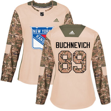 Personalized Women’s New York Rangers #89 Pavel Buchnevich Camo Authentic 2017 Veterans Day Stitched NHL Jersey