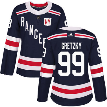 Personalized Women’s New York Rangers #99 Wayne Gretzky Navy Blue Authentic 2018 Winter Classic Stitched NHL Jersey