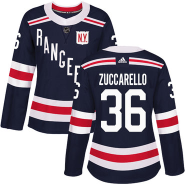 Personalized Women’s New York Rangers #36 Mats Zuccarello Navy Blue Authentic 2018 Winter Classic Stitched NHL Jersey