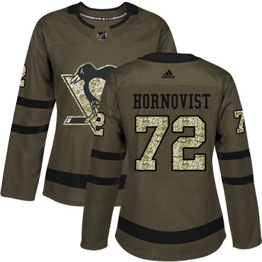 Personalized Women’s Pittsburgh Penguins #72 Patric Hornqvist Green Salute to Service Stitched NHL Jersey