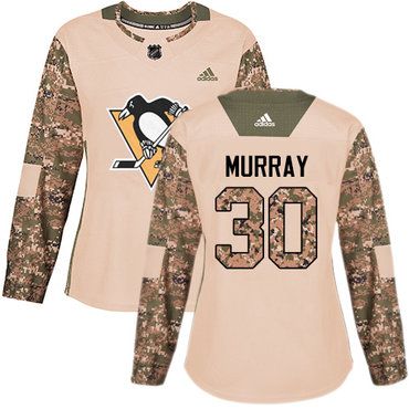 Personalized Women’s Pittsburgh Penguins #30 Matt Murray Camo Authentic 2017 Veterans Day Stitched NHL Jersey