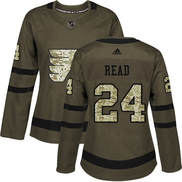 Personalized Women’s Philadelphia Flyers #24 Matt Read Green Salute to Service Stitched NHL Jersey