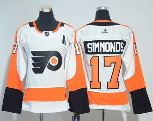 Personalized Women’s Philadelphia Flyers #17 Wayne Simmonds White Road Authentic Stitched NHL Jersey