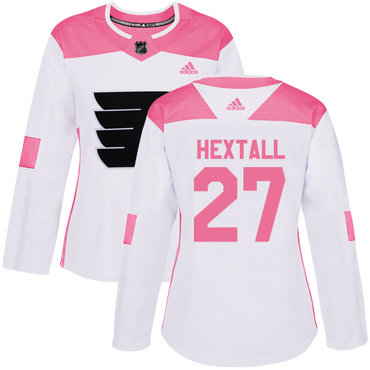 Personalized Women’s Philadelphia Flyers #27 Ron Hextall White Pink Authentic Fashion Stitched NHL Jersey