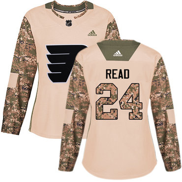 Personalized Women’s Philadelphia Flyers #24 Matt Read Camo Authentic 2017 Veterans Day Stitched NHL Jersey