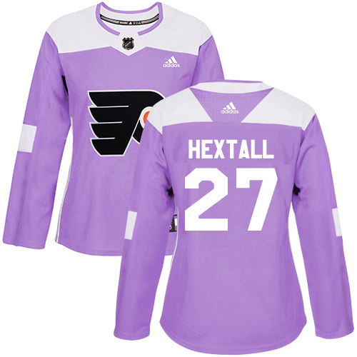 Personalized Women’s Philadelphia Flyers #27 Ron Hextall Purple Authentic Fights Cancer Stitched NHL Jersey