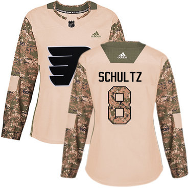 Personalized Women’s Philadelphia Flyers #8 Dave Schultz Camo Authentic 2017 Veterans Day Stitched NHL Jersey