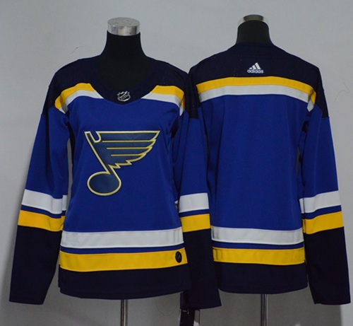 Personalized Women’s St. Louis Blues Blank Blue Home Authentic Stitched NHL Jersey