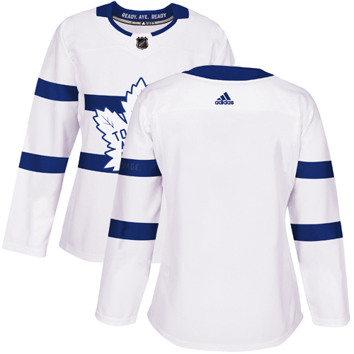Personalized Women’s Toronto Maple Leafs Blank White Authentic 2018 Stadium Series Stitched NHL Jersey