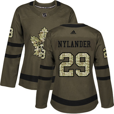 Personalized Women’s Toronto Maple Leafs #29 William Nylander Green Salute to Service Stitched NHL Jersey