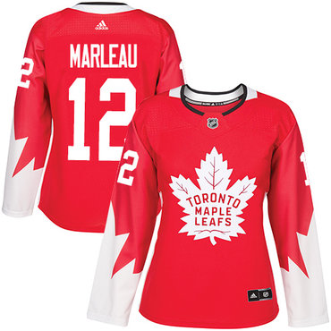 Personalized Women’s Toronto Maple Leafs #12 Patrick Marleau Red Team Canada Authentic Stitched NHL Jersey