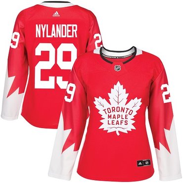 Personalized Women’s Toronto Maple Leafs #29 William Nylander Red Team Canada Authentic Stitched NHL Jersey