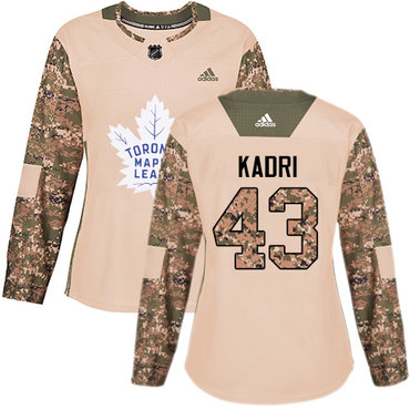 Personalized Women’s Toronto Maple Leafs #43 Nazem Kadri Camo Authentic 2017 Veterans Day Stitched NHL Jersey