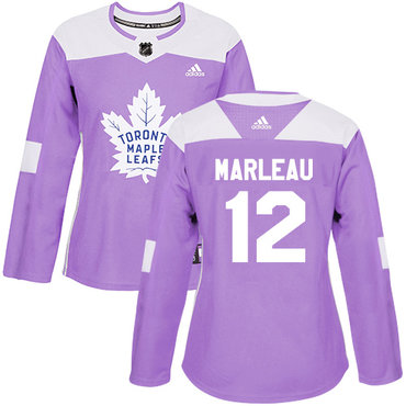 Personalized Women’s Toronto Maple Leafs #12 Patrick Marleau Purple Authentic Fights Cancer Stitched NHL Jersey