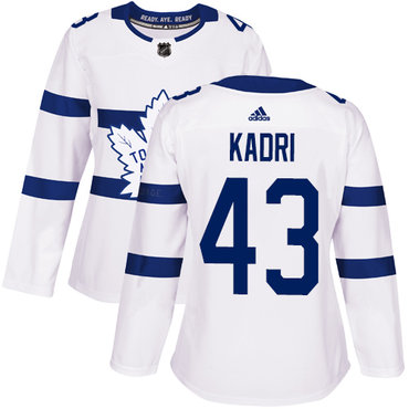 Personalized Women’s Toronto Maple Leafs #43 Nazem Kadri White Authentic 2018 Stadium Series Stitched NHL Jersey