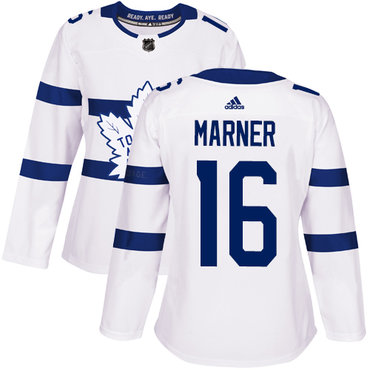 Personalized Women’s Toronto Maple Leafs #16 Mitchell Marner White Authentic 2018 Stadium Series Stitched NHL Jersey