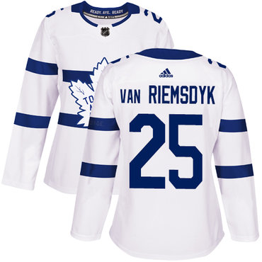 Personalized Women’s Toronto Maple Leafs #25 James Van Riemsdyk White Authentic 2018 Stadium Series Stitched NHL Jersey