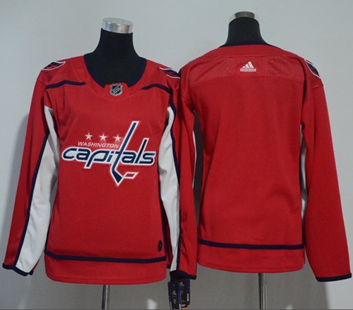 Personalized Women’s Washington Capitals Blank Red Home Authentic Stitched NHL Jersey