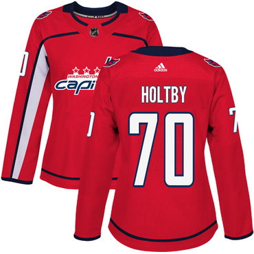 Personalized Women’s Washington Capitals #70 Braden Holtby Red Home Authentic Stitched NHL Jersey