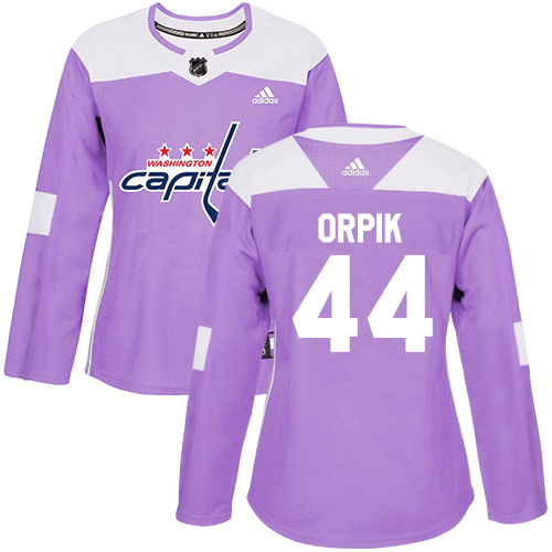 Personalized Women’s Washington Capitals #44 Brooks Orpik Purple Authentic Fights Cancer Stitched NHL Jersey