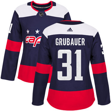 Personalized Women’s Washington Capitals #31 Philipp Grubauer Navy Authentic 2018 Stadium Series Stitched NHL Jersey