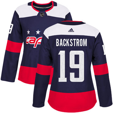 Personalized Women’s Washington Capitals #19 Nicklas Backstrom Navy Authentic 2018 Stadium Series Stitched NHL Jersey