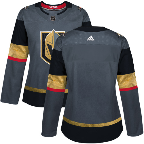 Personalized Women’s Vegas Golden Knights Blank Grey Home Authentic Stitched NHL Jersey