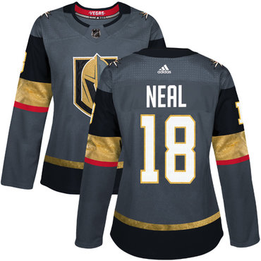 Personalized Women’s Vegas Golden Knights #18 James Neal Grey Home Authentic Stitched NHL Jersey