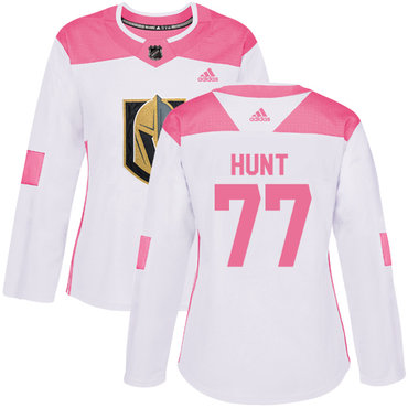 Personalized Women’s Vegas Golden Knights #77 Brad Hunt White Pink Authentic Fashion Stitched NHL Jersey