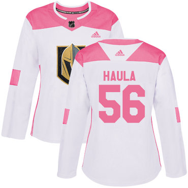 Personalized Women’s Vegas Golden Knights #56 Erik Haula White Pink Authentic Fashion Stitched NHL Jersey