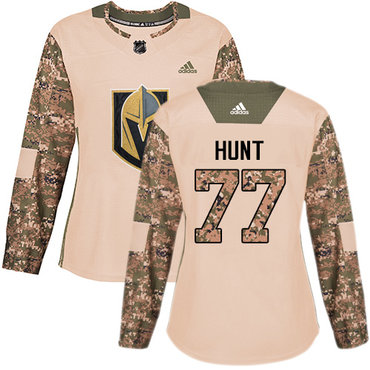 Personalized Women’s Vegas Golden Knights #77 Brad Hunt Camo Authentic 2017 Veterans Day Stitched NHL Jersey