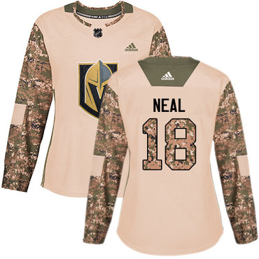 Personalized Women’s Vegas Golden Knights #18 James Neal Camo Authentic 2017 Veterans Day Stitched NHL Jersey
