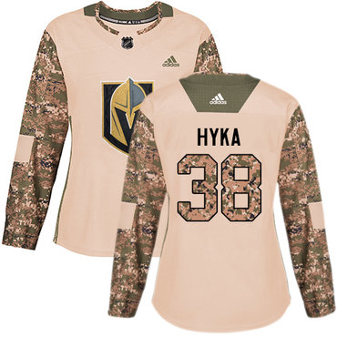 Personalized Women’s Vegas Golden Knights #38 Tomas Hyka Camo Authentic 2017 Veterans Day Stitched NHL Jersey
