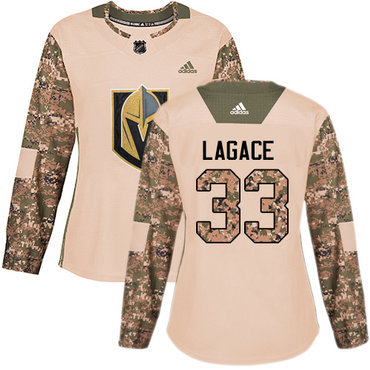 Personalized Women’s Vegas Golden Knights #33 Maxime Lagace Camo Authentic 2017 Veterans Day Stitched NHL Jersey