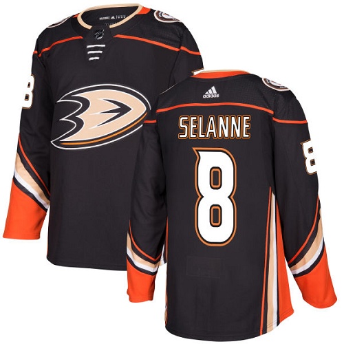 Personalized Youth Anaheim Ducks #8 Teemu Selanne Black Home Authentic Stitched NHL Jersey