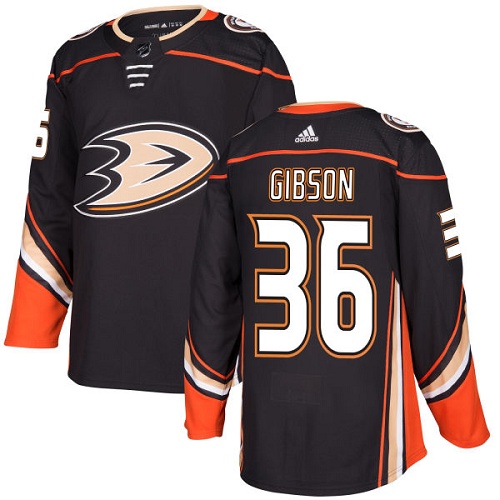 Personalized Youth Anaheim Ducks #36 John Gibson Black Home Authentic Stitched NHL Jersey