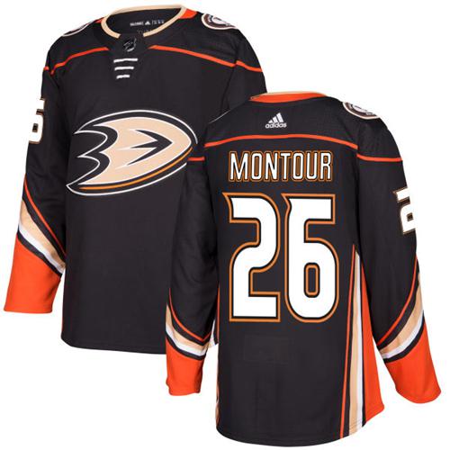 Personalized Youth Anaheim Ducks #26 Brandon Montour Black Home Authentic Stitched NHL Jersey