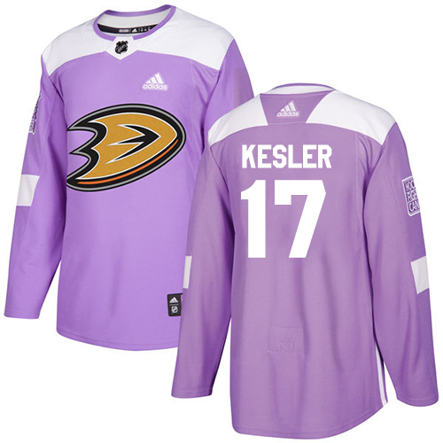 Personalized Youth Anaheim Ducks #17 Ryan Kesler Purple Authentic Fights Cancer Stitched NHL Jersey