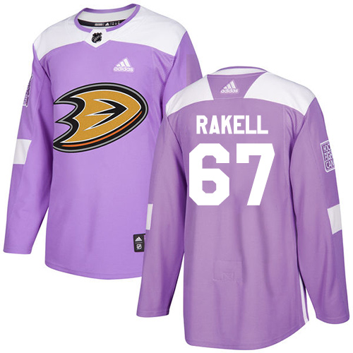 Personalized Youth Anaheim Ducks #67 Rickard Rakell Purple Authentic Fights Cancer Stitched NHL Jersey
