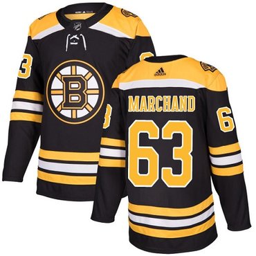 Personalized Youth Boston Bruins #63 Brad Marchand Black Home Authentic Youth Stitched NHL Jersey