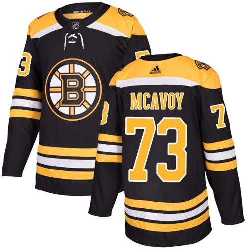 Personalized Youth Boston Bruins #73 Charlie McAvoy Black Home Authentic Youth Stitched NHL Jersey