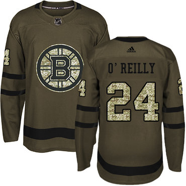 Personalized Youth Boston Bruins #24 Terry O’Reilly Green Salute to Service Youth Stitched NHL Jersey