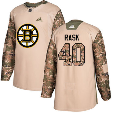 Personalized Youth Boston Bruins #40 Tuukka Rask Camo Authentic 2017 Veterans Day Youth Stitched NHL Jersey
