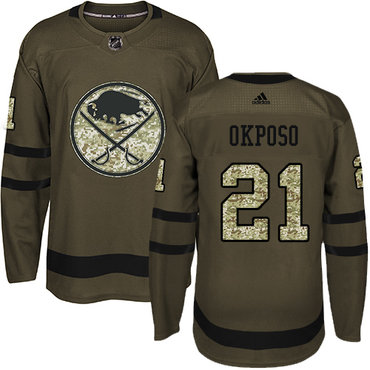 Personalized Youth Buffalo Sabres #21 Kyle Okposo Green Salute to Service Stitched NHL Jersey