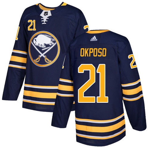 Personalized Youth Buffalo Sabres #21 Kyle Okposo Navy Blue Home Authentic Stitched NHL Jersey