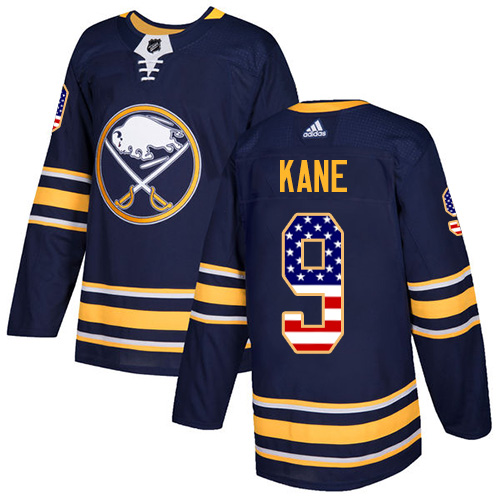 Personalized Youth Buffalo Sabres #9 Evander Kane Navy Blue Home Authentic USA Flag Stitched NHL Jersey